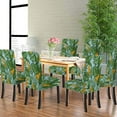 thumbnail image 3 of Banana Covers for Dining Room Chairs 6 Pack Orange Tropical Fruit Pineapple Green Banana Leaves Exotic Jungle Blue Flor Spandex Super Fit Stretch Removable Washable Kitch, 3 of 5