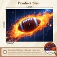 thumbnail image 3 of Wallpaper Football Sports 3D Rugby American Football Flaming Fire Peel and Stick Wall Murals 100"H x 144"W Removable PVC Wall Paper Self-Adhesive Wall Paintings Art Decor for Bedroom Living Room, 3 of 7