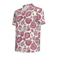 thumbnail image 4 of Wukai Rose Flowers Men’s Polo Shirts,Quick-Dry Athletic Shirt,Classic Fit Shirts-4X-Large, 4 of 8