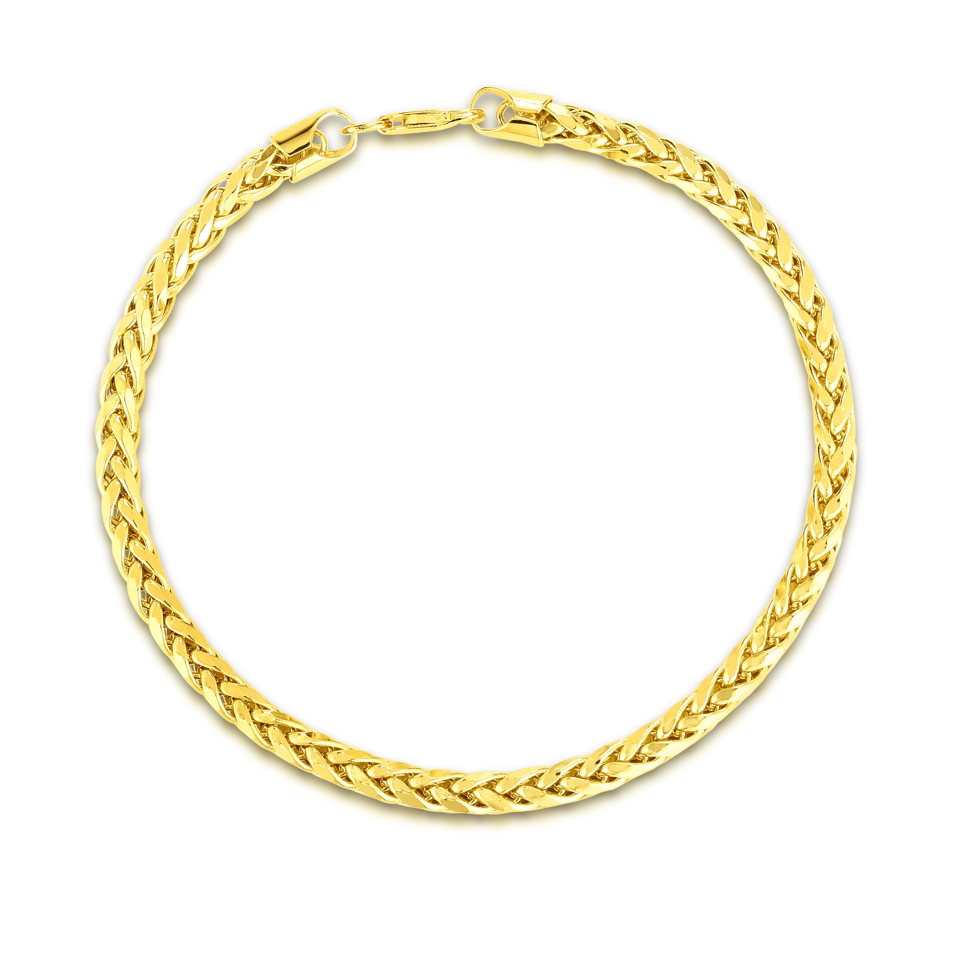 14K Yellow Gold 8in 4.1mm Diamond-Cut 