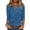 #119-Navy, variant on Craaazy Ladies Fashion 3/4 Sleeve Topss, V Neck Pleated Printed Casual Shirt, Relaxed Fit Comfy Tee for Everyday Outfits Gifts
