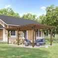 thumbnail image 2 of Outsunny 12' x 20' Wooden Pergola Outdoor Gazebo with Stable Structure, 2 of 8