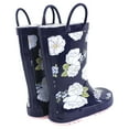 thumbnail image 3 of Hudson Baby Infant and Toddler Girls Rain Boots, White Peonies, 12 Toddler, 3 of 4