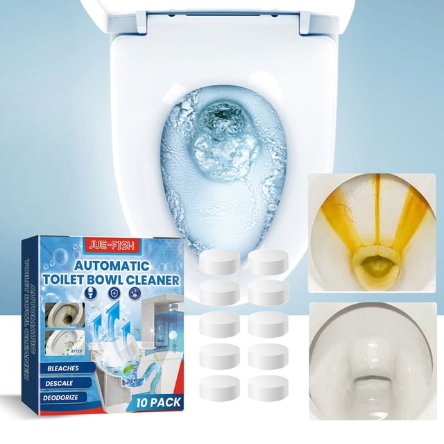 Pastillas de Indoros, Fórmula Blanqueada y Azul, Fresco Aromático de Agua de Lluvia, Quittamanchas Difíciles, Limpiadores de Depósitos En Agua Dura, Fácil de Usar, Caja de 10 Cápsulas, para Uso En El