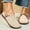 Beige, variant on Women Casual Mule Breathable Knit Mesh Closed Toe Backless Slip on Shoes Adjustable Buckle Strap Flat Comfort Sandals Beige 8(40)