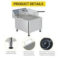 thumbnail image 5 of Danolapsi Deep fryers Commercial Deep Fryer 11L x 2 Large Dual Tank Electric Countertop Fryer for Restaurant Home Use with Extra Large Frying Basket and Lid, 5 of 7