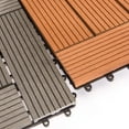 thumbnail image 6 of FlooringInc DYI Helios Outdoor 6 Slat Interlocking Deck Tiles, 12"x12", 1 Tile (1 Sqft), Red, 6 of 7