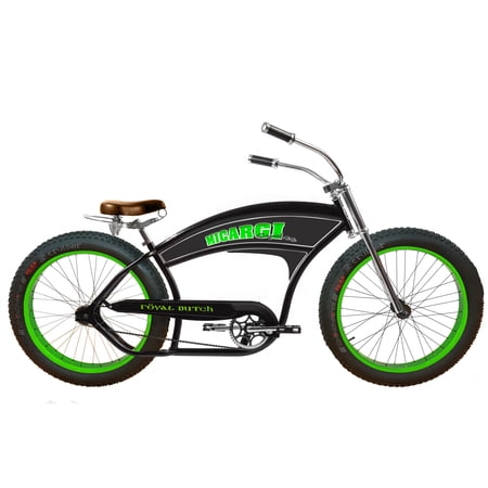 WonderWheels 26  Over size Beach Cruiser Coaster Brake Single Speed  Saddle & Girp - Matte Black