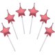 thumbnail image 1 of Star Shape Birthday Candles, 6 Pcs Cake Topper Decorations Birthday Candles Metallic Cake Candles For Kids Birthday Wedding Party-Rot, 1 of 4