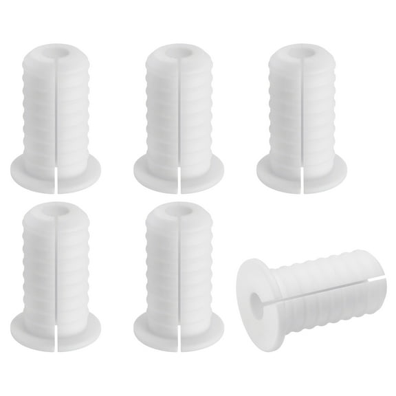 6Pack Wall Grommets, 19mm Silicone Cable Pass Through Bushing Grommets, White