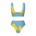 thumbnail image 2 of Honeii Cute Ducky Print Women’s Bikini Set,Two Piece Swimsuit Bathing Suits,Stylish High Elasticity Swimwear for Beach and Pool, 2 of 7