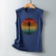 thumbnail image 5 of Camiseta holgada sin mangas con cuello redondo y estampado informal de verano para mujer Pompotops  lopia992800, 5 of 5
