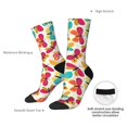 thumbnail image 2 of Yiaed Colorful Butterflies Print Great elasticity Crew Socks Sports socks for Men and Women, 2 of 5