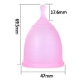 thumbnail image 5 of Reusable Menstrual Cup Set with Cleaning Brush and Protective Case, Medical Grade Silicone Period Care, 12-Hour Leak-Proof Protection,Pink,L, 5 of 7