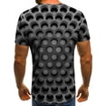 thumbnail image 4 of Herrnalise Gift For Men Men's T-shirt 3D Unrelocated Abstract Print Short Sleeve Round Neck Fashion Casual Daily Holiday T-shirt Top Blouses under $10, 4 of 5