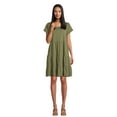 thumbnail image 2 of Time and Tru Women's and Women's Plus Tiered Cotton Mini Dress, Sizes XS-4X, 2 of 5