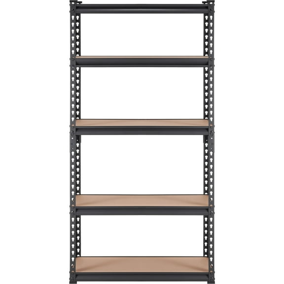 Sptwo Storage Shelving Unit, 5-Tier Adjustable, 2000 lbs Capacity, Heavy Duty Garage Shelves Metal Organizer Utility Rack, Black, 30" L x 12" W x 60" H for Kitchen Pantry Basement Bathroom Laundry
