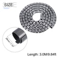 thumbnail image 2 of Uxcell Spiral Tube Wrap Cable Management Sleeve 3Meter 28mm PE Wire Wrap Cord Protector Grey, 2 of 5