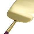 thumbnail image 4 of Koyal Wholesale Modern Wedding Cake Knife And Server Set - 2-Piece Gold Cake Cutter & Server With Purple Handle, 4 of 5