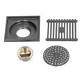 thumbnail image 1 of Tile Insert Grate Removable Cover, Invisible Installation Gravity Spring Design for Odor Resistance and Easy Cleaning in Grey (304 Stainless Steel), 1 of 5