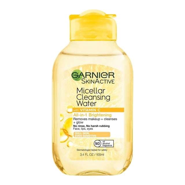 Garnier SkinActive Agua limpiadora micelar con vitamina C, 3,4 onzas líquidas