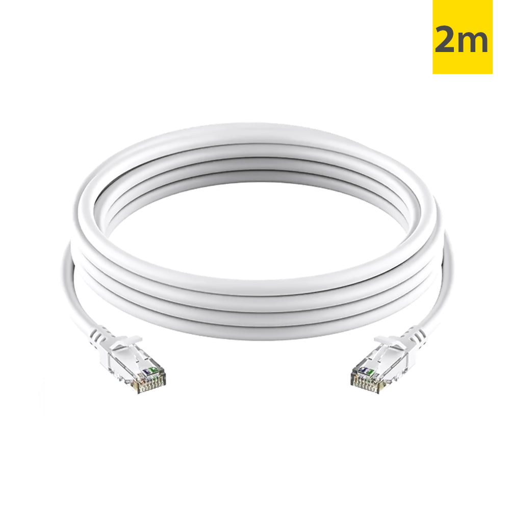 Cable Length: 15m, Color: White Computer Cables Black High Speed Noodle Cat6 Ethernet Flat Cable Ultra Thin Design RJ45 Computer LAN Internet Network Cord 0.3m
