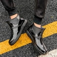 thumbnail image 5 of snilers Mens Short Rain Boots Slip On Rubber with PVC Unique Design Work Waterproof Boots Comfort Non Slip Footwear 2024, 5 of 6