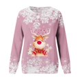 thumbnail image 4 of Sudaderas de Cuello Redondo de Navidad Para Mujer Moda Casual Manga Larga Estampado Tops Blusa Odeerbi ODB191283, 4 of 5