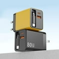 thumbnail image 3 of 3 in 1 Gan Charger, Scalable 80W Max Fast Charging Module with Retractable Type-C Cable & 2 USB Ports, Perfect For Travel Or Everyday Use Compatible With Phone and Laptops, 3 of 8