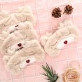 thumbnail image 2 of Sleeping Mask Cartoon Plush Bear Rabbit Elk Eye Cover Blindfold Sleep Mask, 2 of 7