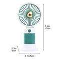 thumbnail image 3 of USB-Powered Handheld Fan | Portable Mini Foldable USB Desk Fan | Ultra-Quiet Rechargeable Personal Fan for Office Travel (3.15x2.36x5.91 in Green)​, 3 of 8