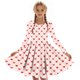 thumbnail image 5 of Vestido de manga larga con cuello redondo para niñas, vestido elástico de manga larga, corte A, estilo patinador con volantes, vestido de recital escolar, vestido de manga larga con cuello redondo par, 5 of 6