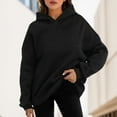 thumbnail image 2 of Fgnfyis Women's Oversized Hoodie Pullover Hooded Sweatshirts Comfy Casual Loose Winter Black XXL, 2 of 5