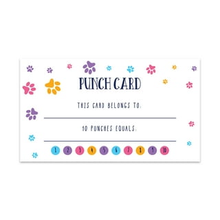 Koyal Wholesale Hearts and Pennant Banner Reward Punch Cards, Loyalty Cards  for Small Business Customers, 100-Pack