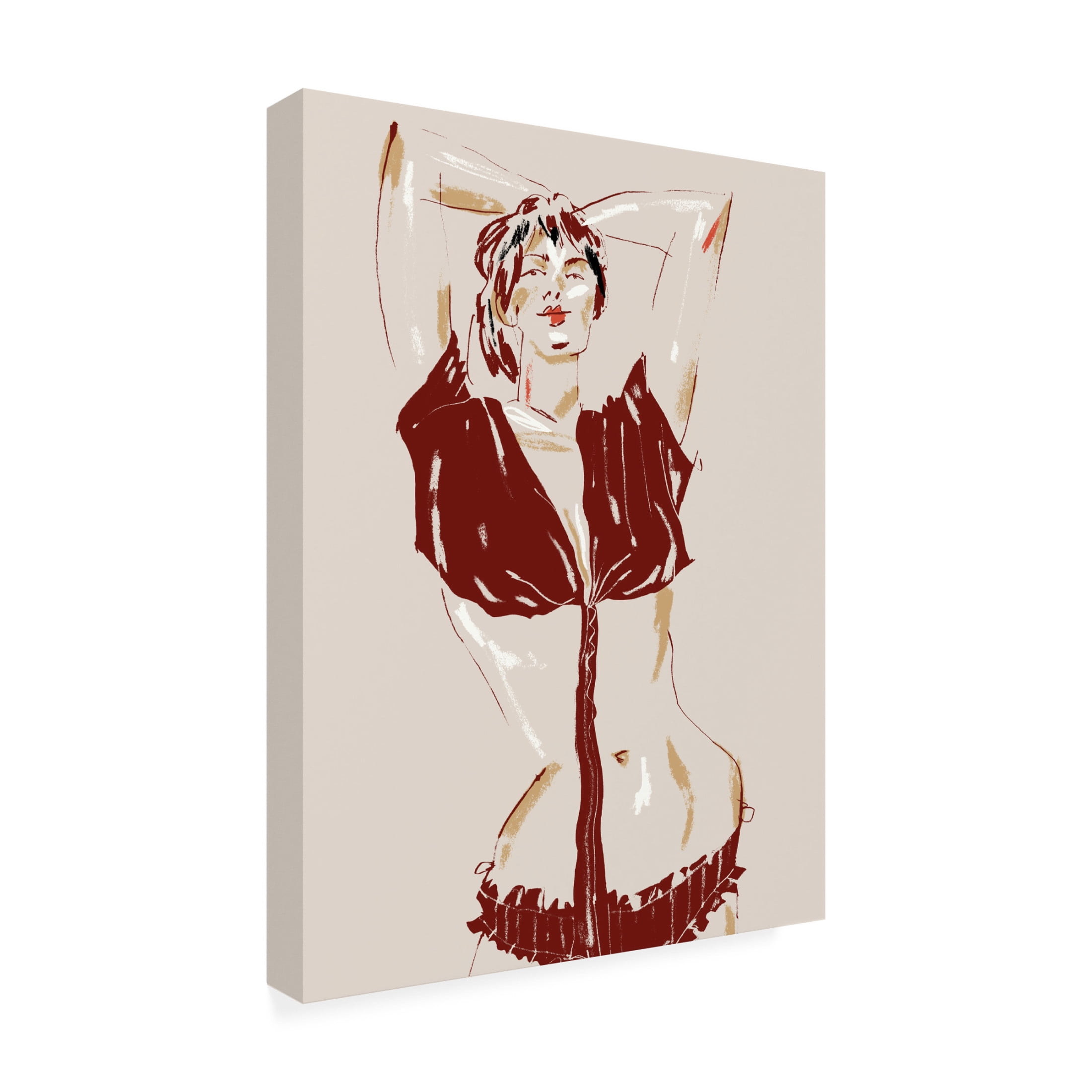 Trademark Fine Art Francesco Gulina  Portrait Of A Model Beige Canvas Wall Art