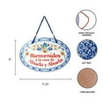 thumbnail image 3 of Oktoberfest Haus "Bienvenidos a La Casa Abuelo & Abuela" Latino Door Sign Banner 11x8" - Blue Motif, 3 of 3