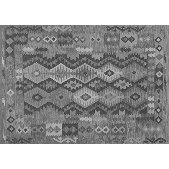 Ahgly Company Indoor Rectangle Oriental Gray Traditional Area Rugs, 5' x 7'