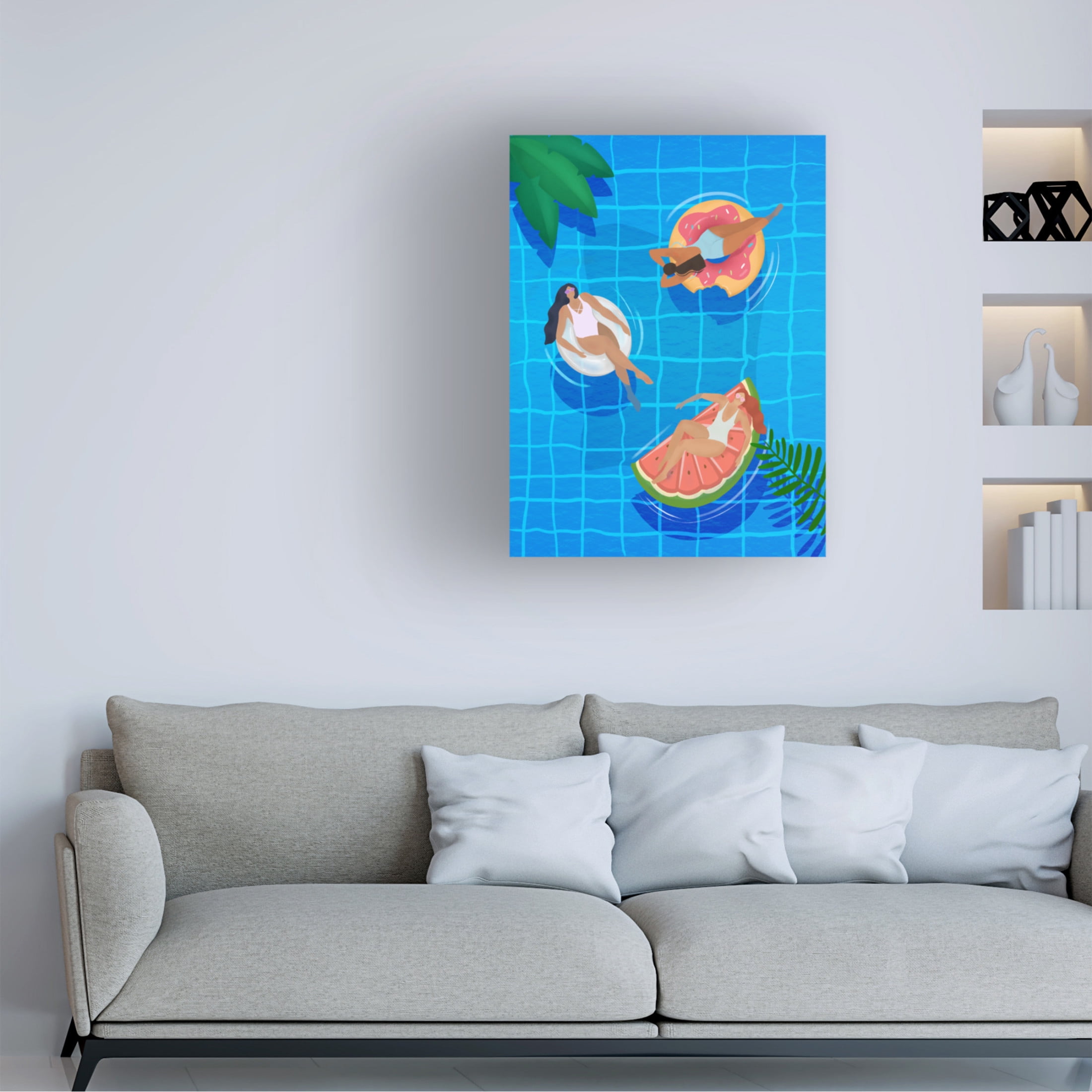Trademark Fine Art Petra Lizde Pool Ladies Canvas Wall Art