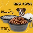 thumbnail image 2 of DOGGYLOVE Collapsible Dog Bowls – Portable Travel Dog Bowls – 34oz Food and Water Bowls for Dogs – with Carabineer Clip for Outdoors, 2 of 7
