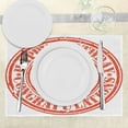 thumbnail image 3 of Ambesonne Grunge Place Mats Set of 4, 65 Years, Standard Size, Red White, 3 of 6