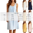 thumbnail image 4 of ZyeKqe Womens Nightgown Sleeveless Crewneck Chest Pleated Casual Sleep Shirts Lightweight Loose Comfy Midi Dress, 4 of 6
