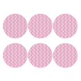 thumbnail image 2 of Pofeuu Breast Cancer Awareness5 Print Leather Coasters Set of 6, Round Cups Mugs Mat Pad for Home Kitchen Heat Resistant Drink Coasters,Round Shape, 2 of 7