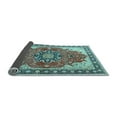 thumbnail image 2 of Ahgly Company Indoor Round Medallion Light Blue Traditional Area Rugs, 6' Round, 2 of 4