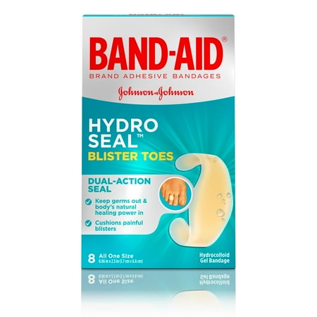 Band-Aid Brand Hydro Seal Adhesive Blister Toe Bandages, 8 (Best Thing For Blisters)