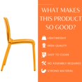 thumbnail image 4 of Silla de comedor LeisureMod Mid-Century Modern naranja transparente, 4 of 9