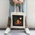 thumbnail image 2 of Serene Tote Bag - Canvas Multifunctional Reusable Shopping Bag with Peaceful Design Perfect for Travel & Parties, 2 of 4
