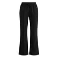 thumbnail image 7 of Kvture Womens Casual Loose Drawstring Elastic Waist Wide Leg Lounge Pants Lightweight Baggy Sweatpants Joggers with Pocket Black Pant L, 7 of 7