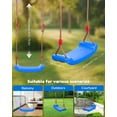thumbnail image 3 of Plastic Swing, Indoor Outdoor Flat Bench Seat with Adjustable Nylon Hanging Rope for Kids and Adults, Childhood Rope Swing-Tree, Backyard Swinging Toy, 3 of 7