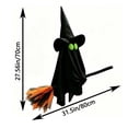 thumbnail image 3 of Orangide Outdoor Halloween Decoration Hanging Ghost Witch, 28 In Large Hanging Flying Ghost on Broomstick with Witch Hat Lighted, Ghost Decor for Porch Yard Tree, 3 of 6