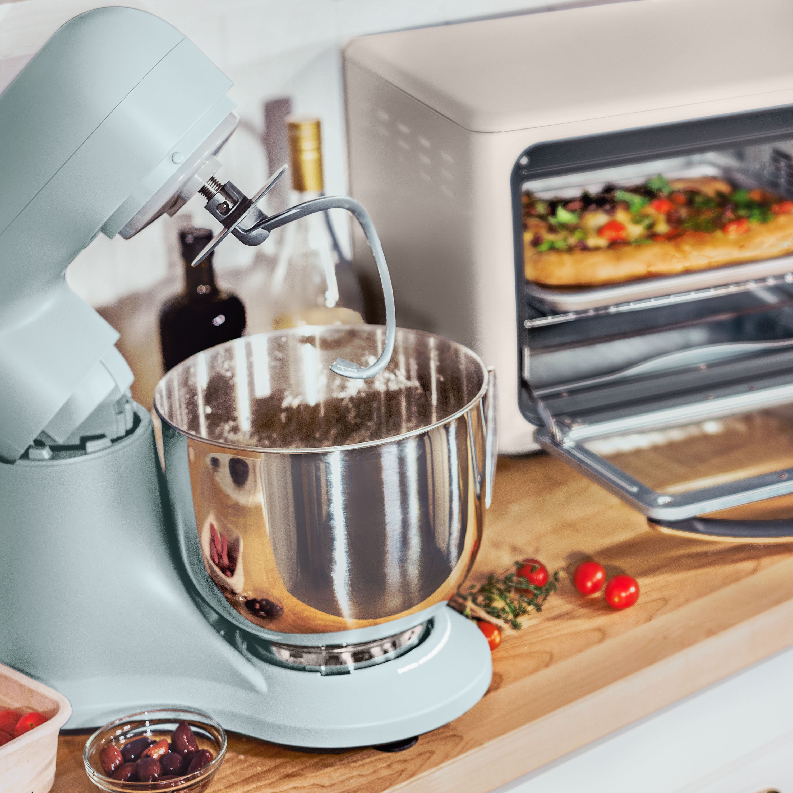 Beautiful 5.3 Qt Tilt-Head Stand Mixer with Flat Beater, Dough Hook & Balloon Whisk, Hydrangea by Drew Barrymore